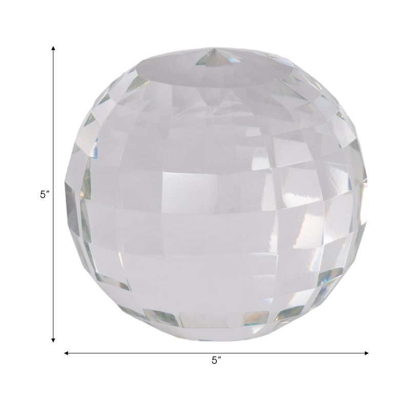 CRYSTAL 5" ORB, CLEAR