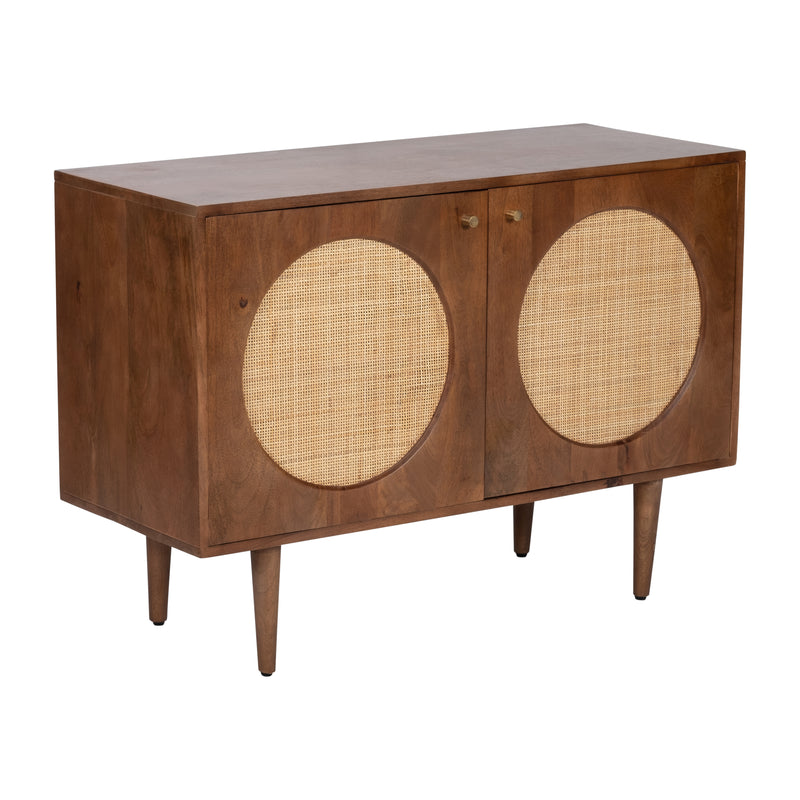 WOOD, 39"L 2-DOOR SIDEBOARD, BROWN KD