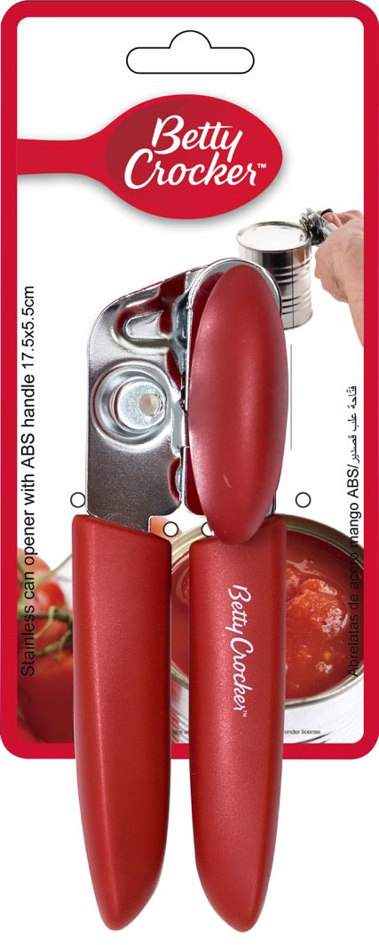 Betty Crocker Stainless Steel Can Opener Red