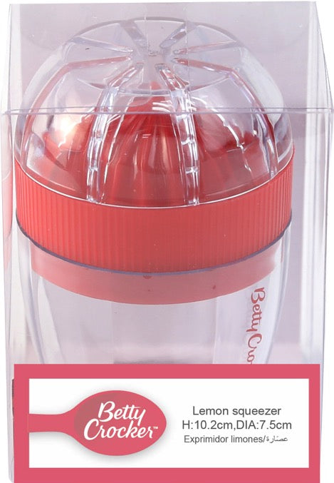 Betty Crocker Plastic Lemon Squeezer Transparent & Red