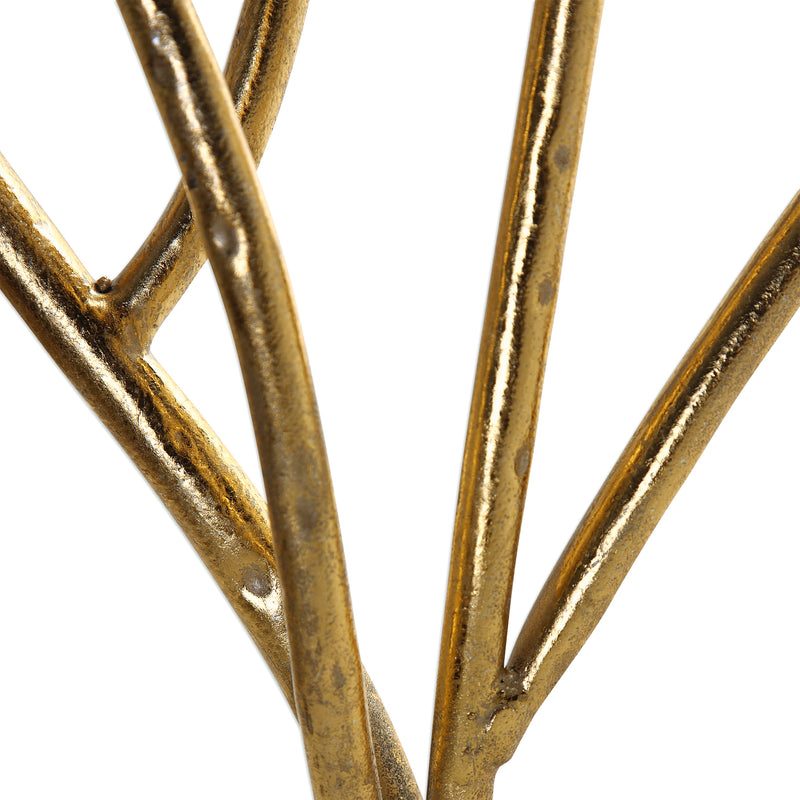 Gold Branches Decorative Fireplace Screen