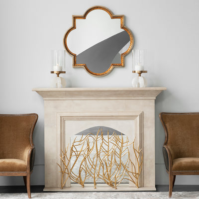 Gold Branches Decorative Fireplace Screen