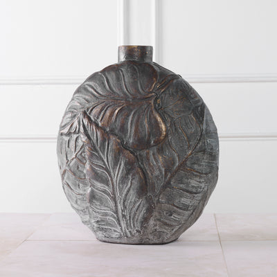 Palm Aged Patina Paradise Vase