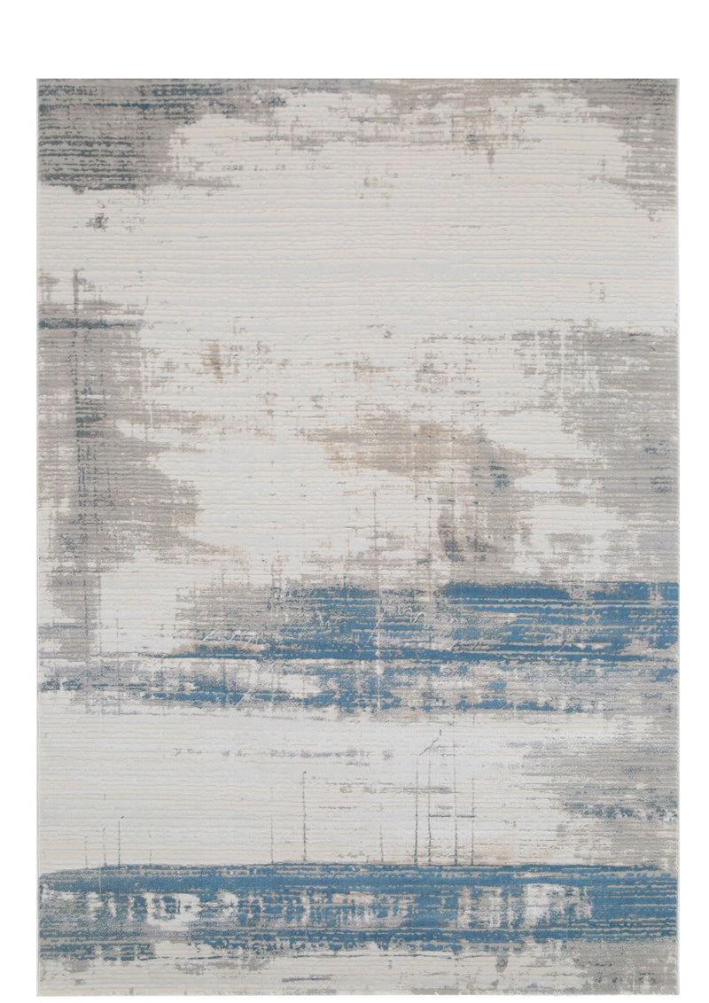 Blue Striped Gray rug