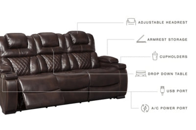 PWR REC Sofa with ADJ Headrest