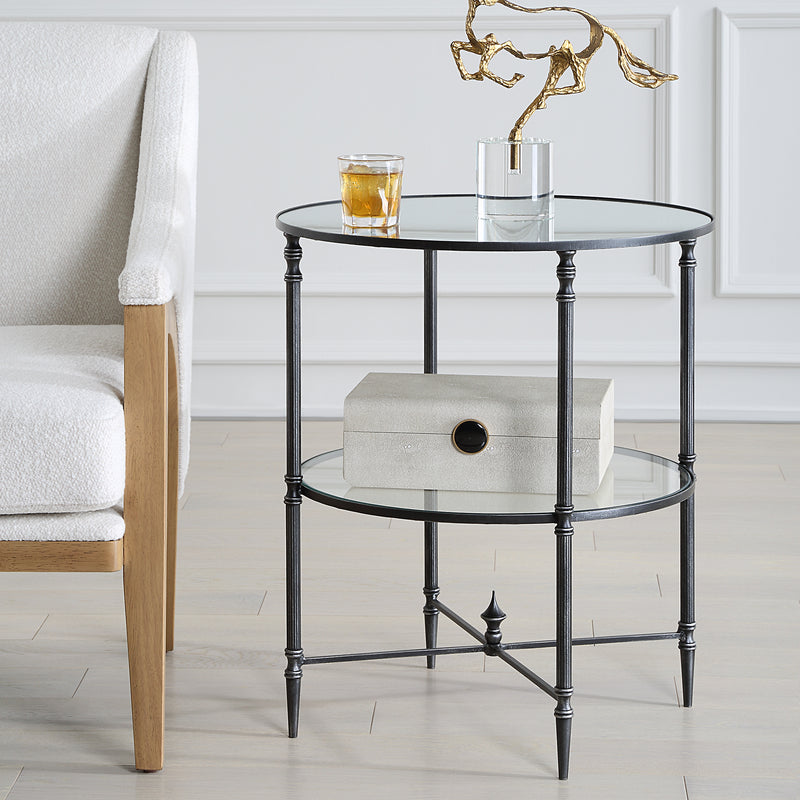 Henzler Round End Table