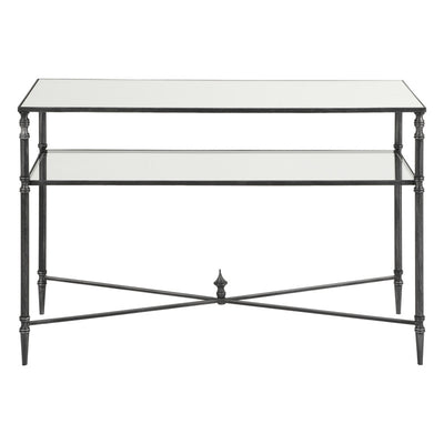 Henzler 91 W x 60 H x 35 D Silver Rectangle Accent Table with Mirror Top