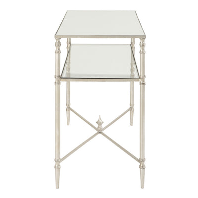 Henzler 91 W x 60 H x 35 D Silver Rectangle Accent Table with Mirror Top