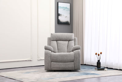 Warsaw Grey Manual Recliner with Glider