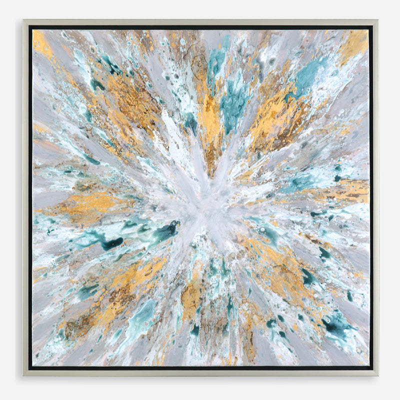 Exploding Star Hand Painted Canvas Hp