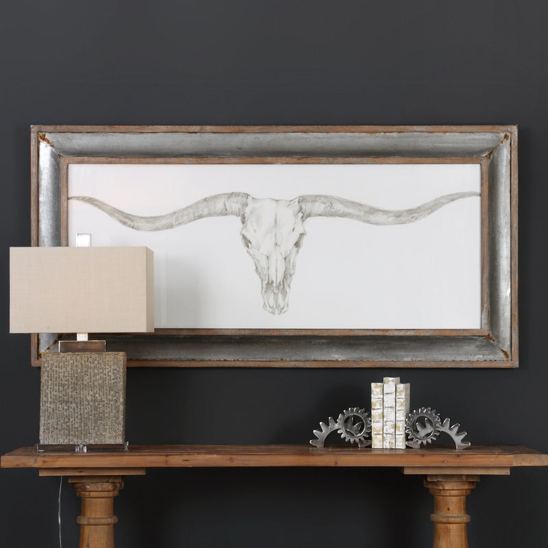 Western Skull Mount Framed Print