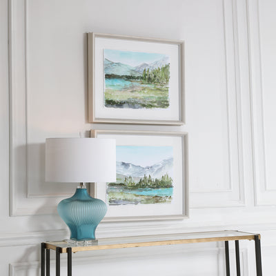 Plein Air Reservoir Framed Prints, S/2