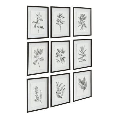 FARMHOUSE FLORALS FRAMED PRINTS, S/9 3 CARTONS