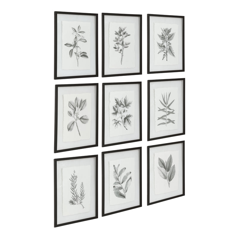 FARMHOUSE FLORALS FRAMED PRINTS, S/9 3 CARTONS