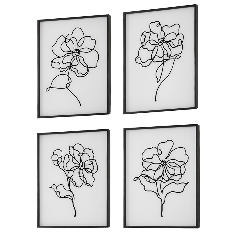 Bloom Framed Prints, S/4