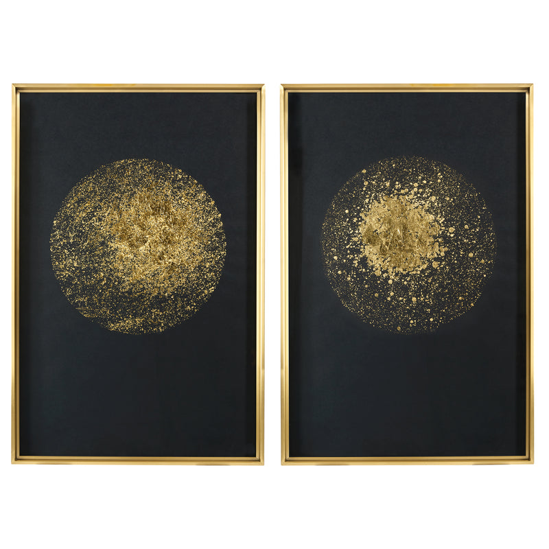 Gold Rondure Framed Prints, S/2, 2 Cartons