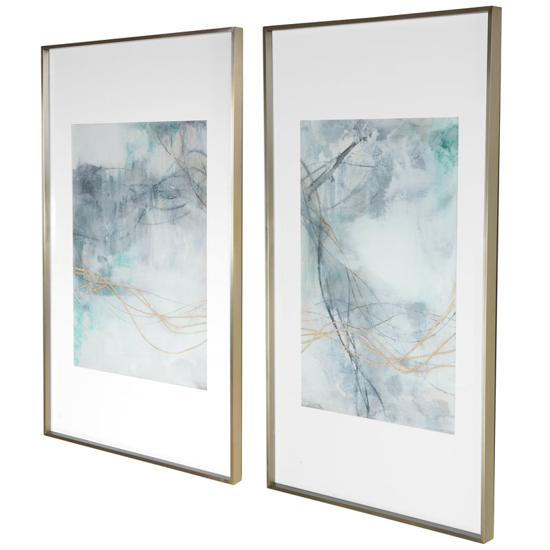 Undulating Oro Framed Prints, S/2, 2 Cartons