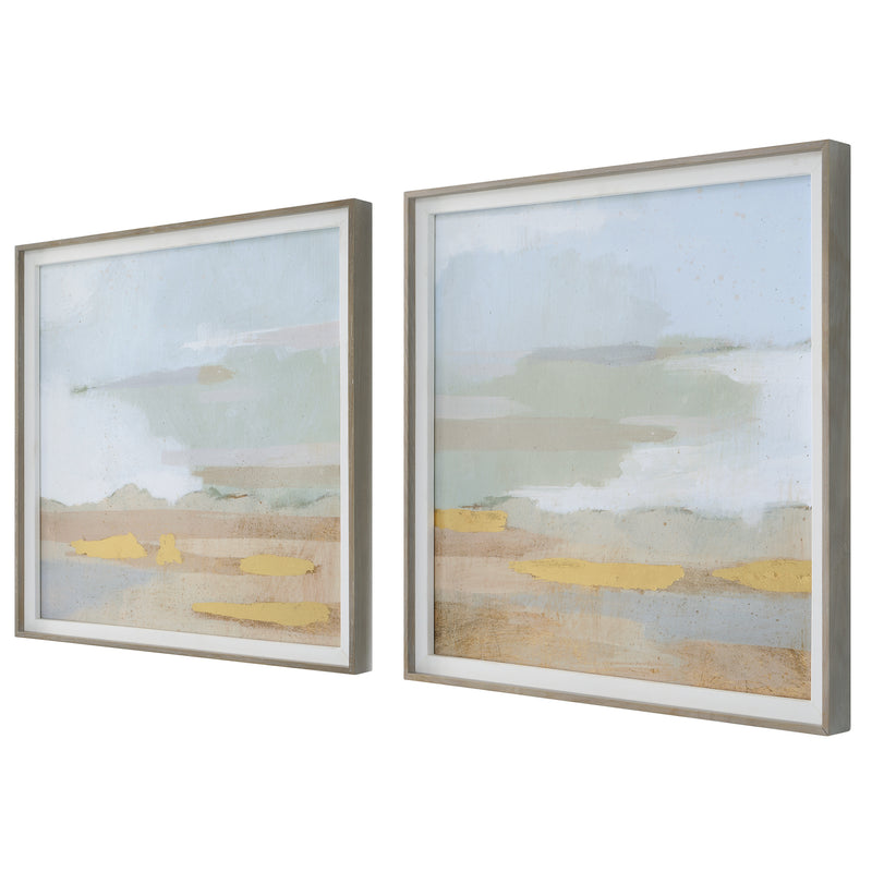 Abstract Coastline Framed Prints, S/2
