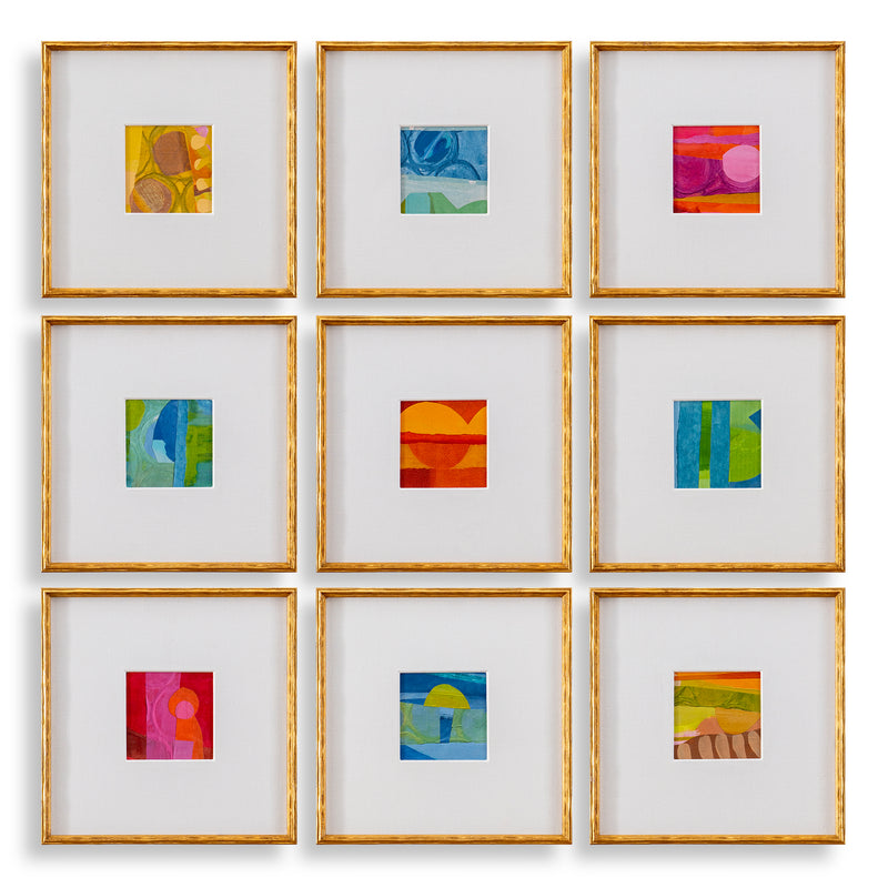 Petite Bijoux Framed Canvases - Brilliant, S/9