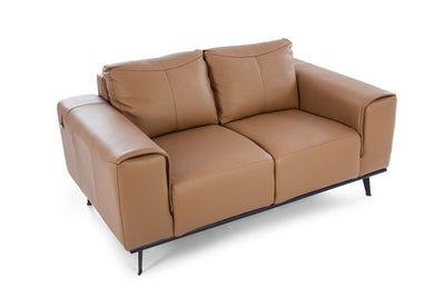 Alberta Half Leather Loveseat