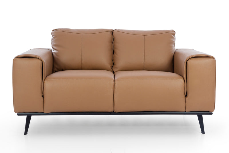 Alberta Half Leather Loveseat