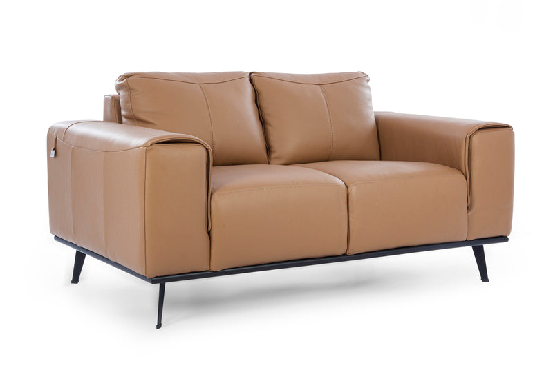 Alberta Half Leather Loveseat