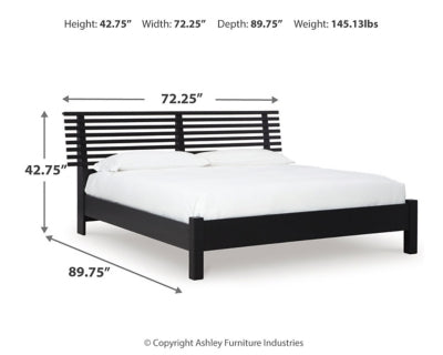 Danziar -Queen Slat Panel Bed