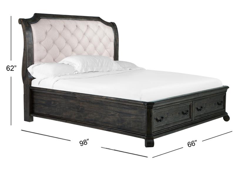 Bellamy - Complete Queen Sleigh Storage Bed