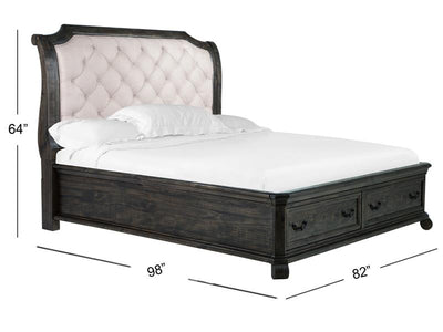 Bellamy - Complete King Sleigh Storage Bed