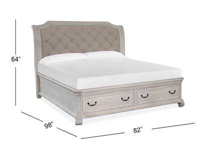 Bronwyn - Complete King Sleigh Storage Bed