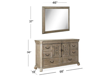 Wood Landscape Mirror - B4646-40