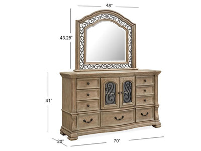 Wood Shaped Mirror - B5132-45