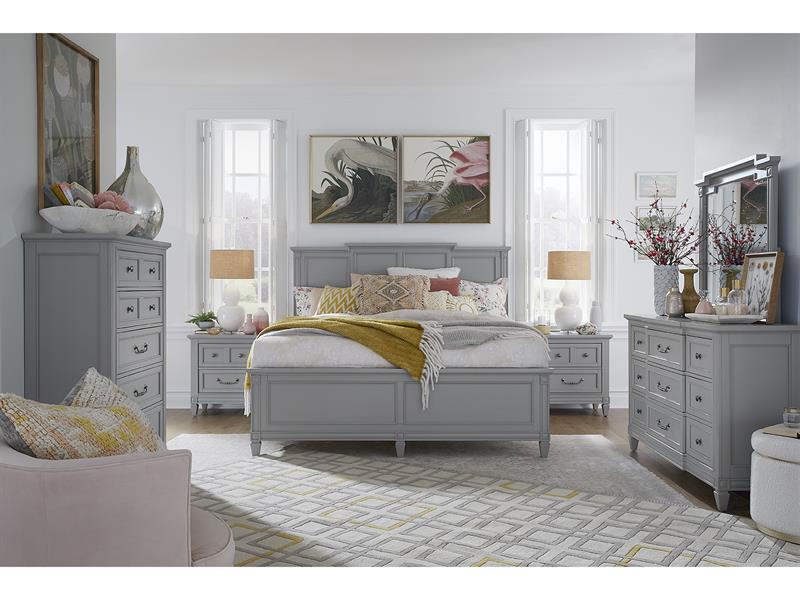 Glenbrook - Complete Queen Panel Bed w/Upholstered Headboard