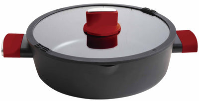 Betty Crocker Forged Aluminum Shallow Casserole & Lid (24CM-Thickness 2.8MM)