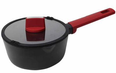 Betty Crocker Forged Aluminum Sauce Pan & Lid (20CM-Thickness 2.8MM)