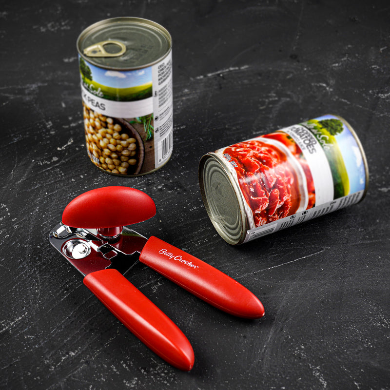 Betty Crocker Stainless Steel Can Opener Red