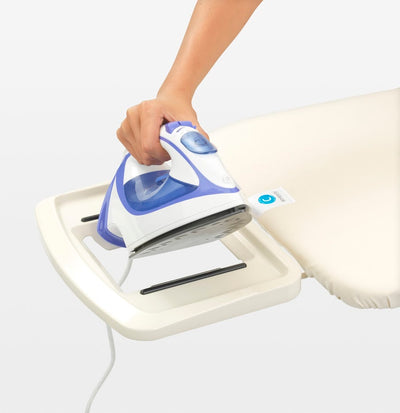 Brabantia Ironing Board C, 124 x 45 cm w Steam Iron Rest Feathers