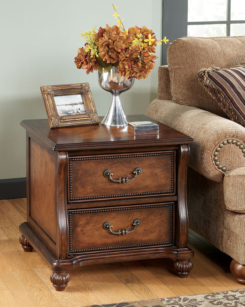 RECT ANGULAR END TABLE W/3-DRAWERS