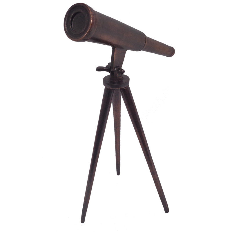 Vintage Telescope Statue  8.5 x 8 x 17&