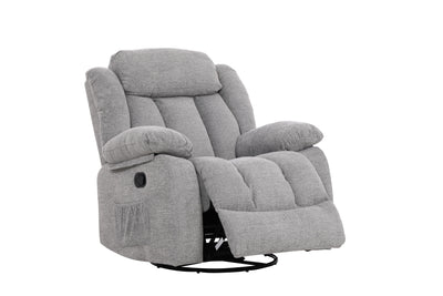 Lena Grey Swivel Recliner with Glider