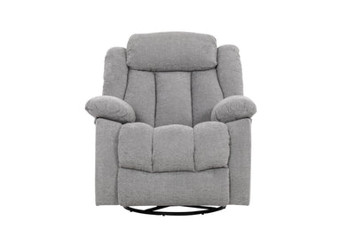 Lena Grey Swivel Recliner with Glider