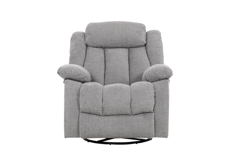 Lena Grey Swivel Recliner with Glider