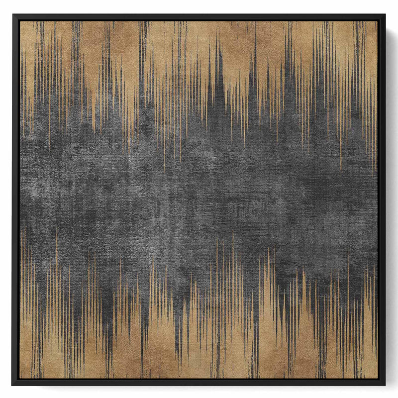 Square Canvas Wall Art Stretched Over Wooden Frame with Black Floating Frame and Abstract Art Painting5