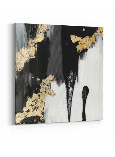 Square Canvas Wall Art Stretched Over Wooden Frame with Gold Floating Frame and Oil Painting16