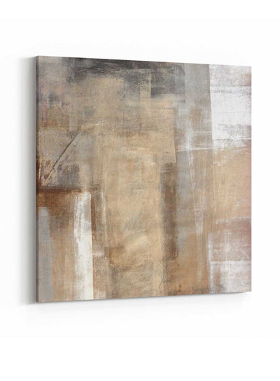 Square Canvas Wall Art Stretched Over Wooden Frame with Gold Floating Frame and Abstract Art Painting21