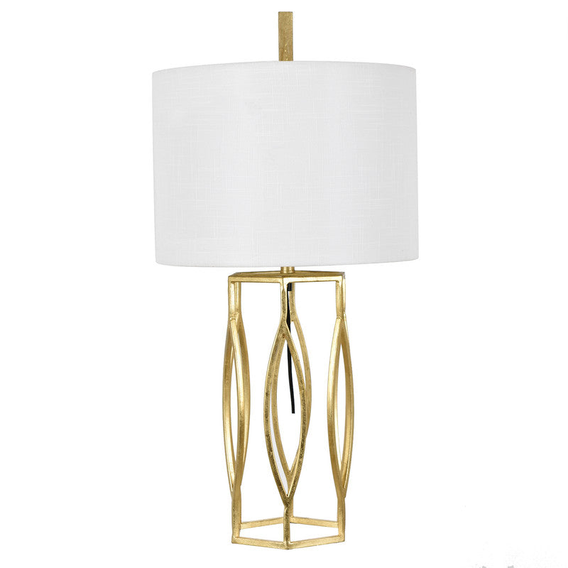 28.5" TH TABLE LAMP. 14"X14"X10" SHADE