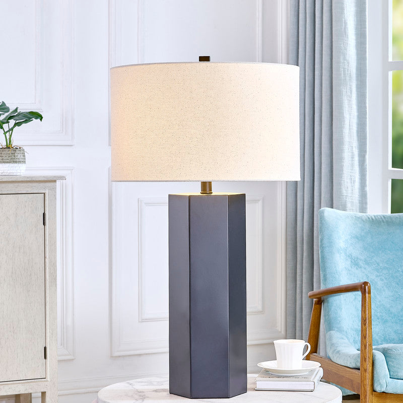 Orbix Matt Black Table Lamp