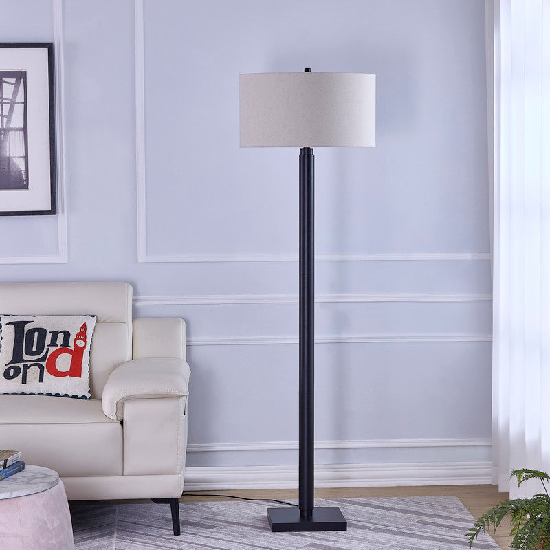 Vela Matt Black Floor Lamp