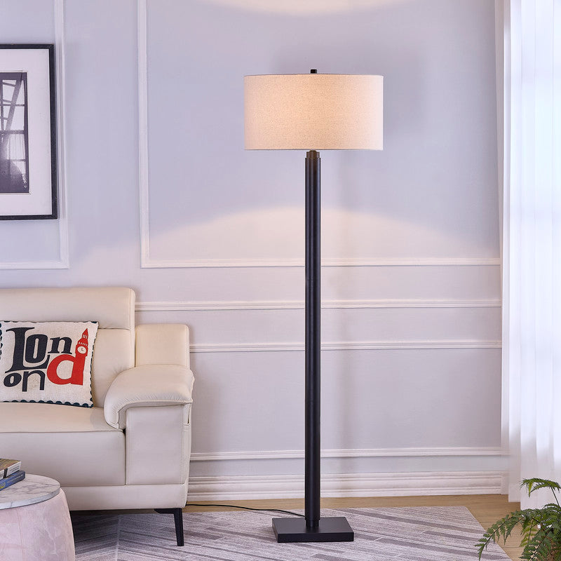 Vela Matt Black Floor Lamp