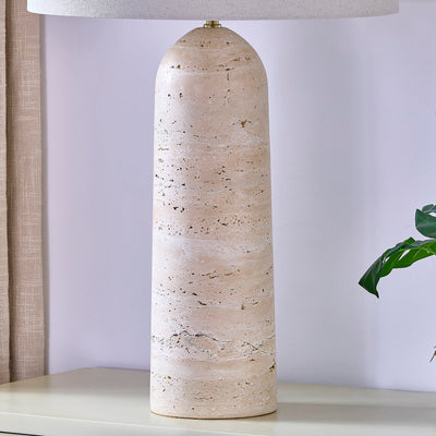 Atlas Travertine Table Lamp